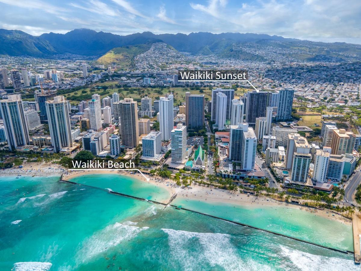 Waikiki Sunset Mountain View Near Beach With Parking Хонолулу Екстериор снимка
